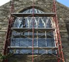 New Vented Stained Glass Glazing System Installation -in Progress