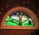 Pastoral Grapevine Stained Glass Window