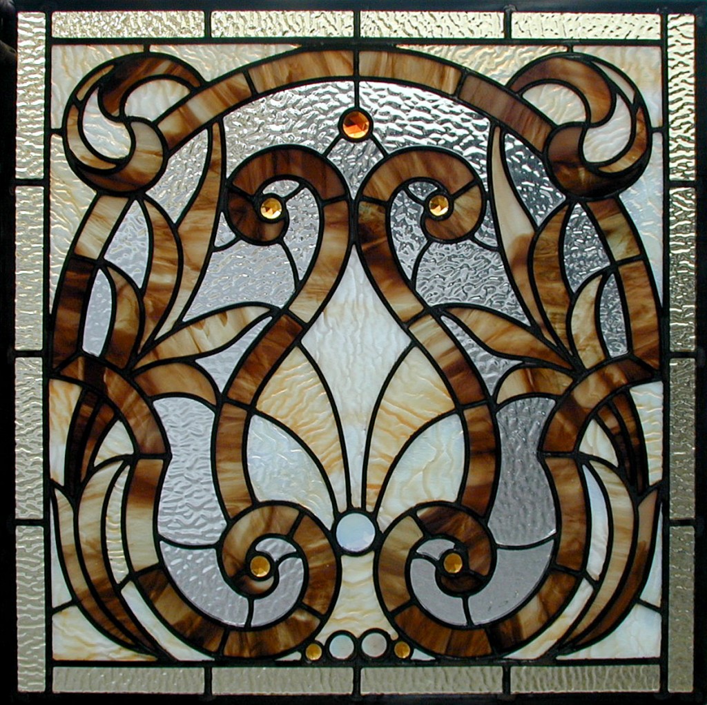 Victorian Jeweled Stained Glass Window