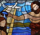 Baptism of Christ Stained Glass, Grace United Methodist Church, Manassas, VA